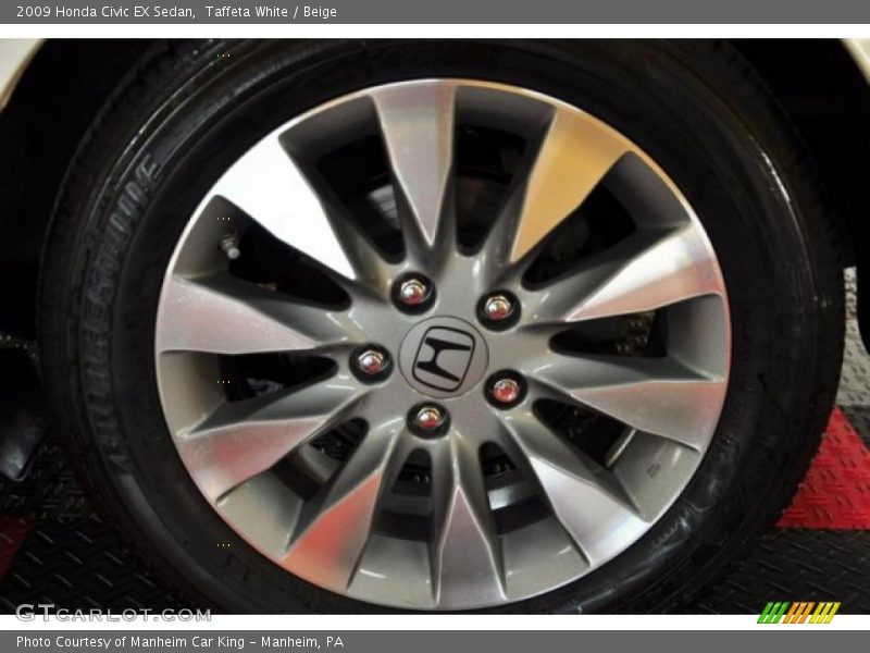 Taffeta White / Beige 2009 Honda Civic EX Sedan