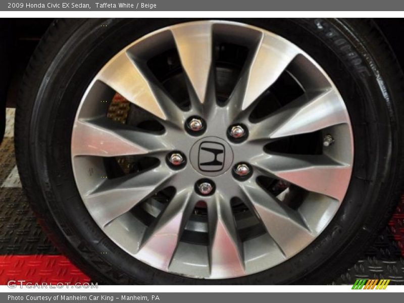 Taffeta White / Beige 2009 Honda Civic EX Sedan