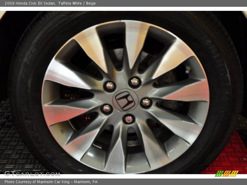 Taffeta White / Beige 2009 Honda Civic EX Sedan