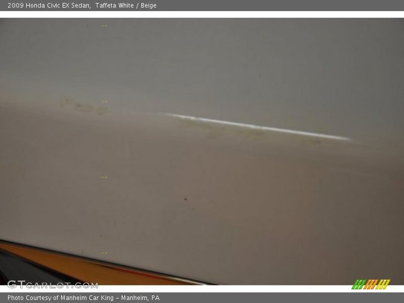 Taffeta White / Beige 2009 Honda Civic EX Sedan