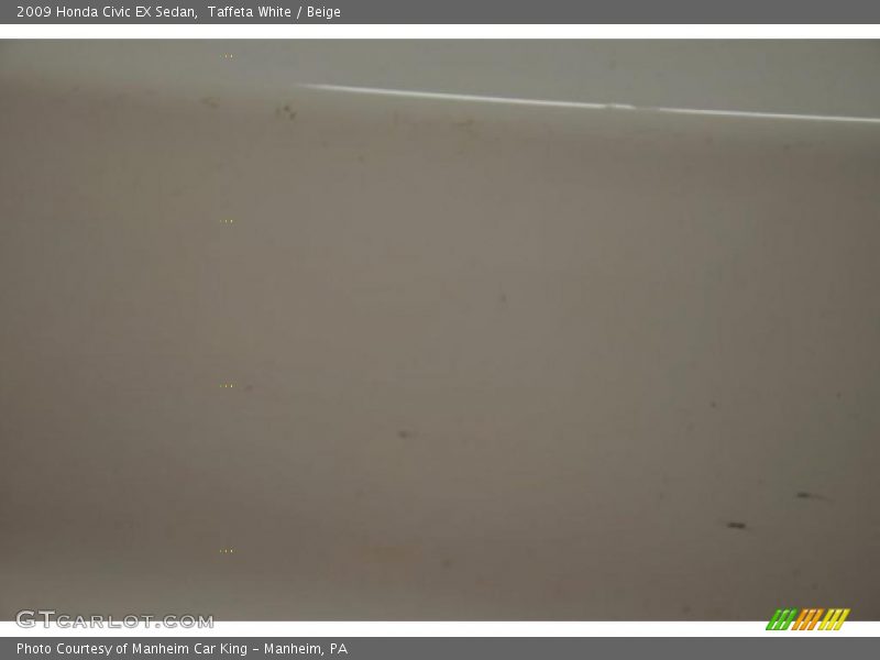 Taffeta White / Beige 2009 Honda Civic EX Sedan