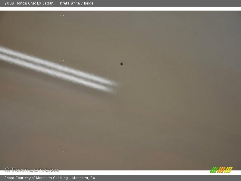 Taffeta White / Beige 2009 Honda Civic EX Sedan