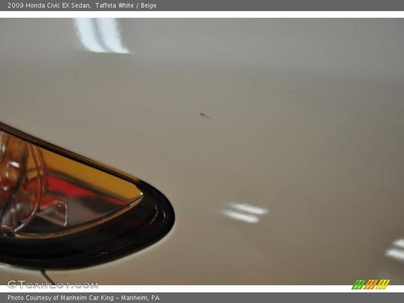 Taffeta White / Beige 2009 Honda Civic EX Sedan
