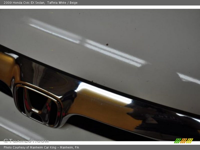 Taffeta White / Beige 2009 Honda Civic EX Sedan