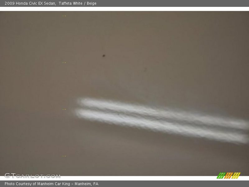 Taffeta White / Beige 2009 Honda Civic EX Sedan
