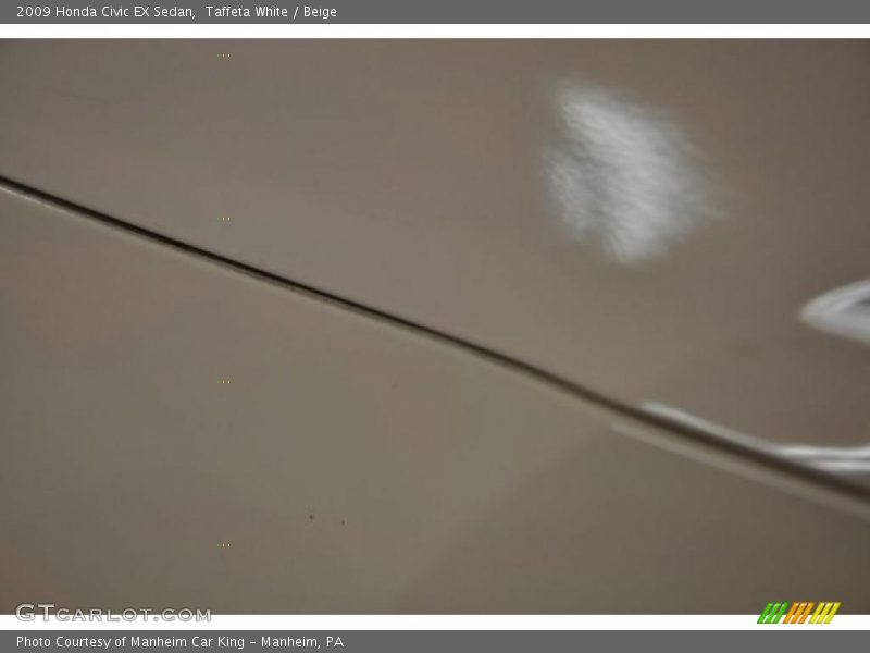 Taffeta White / Beige 2009 Honda Civic EX Sedan
