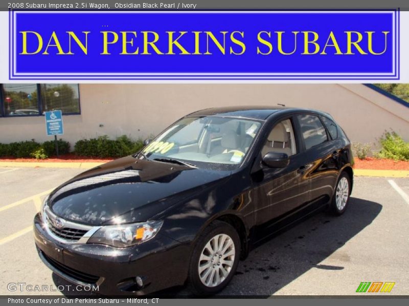 Obsidian Black Pearl / Ivory 2008 Subaru Impreza 2.5i Wagon