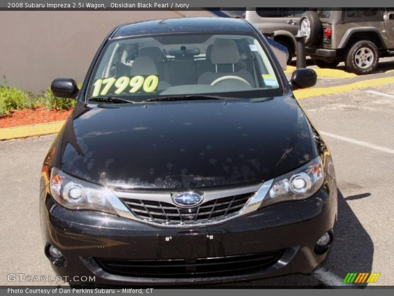 Obsidian Black Pearl / Ivory 2008 Subaru Impreza 2.5i Wagon