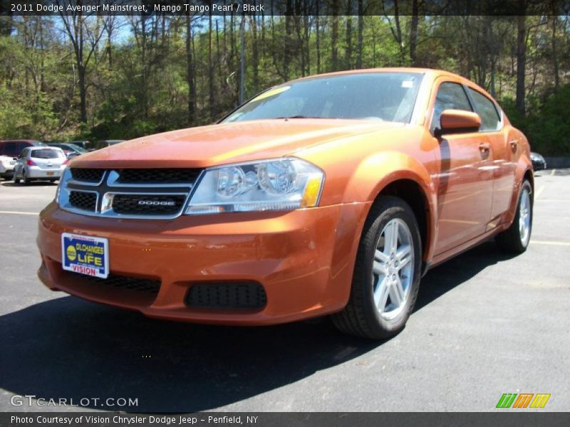 Mango Tango Pearl / Black 2011 Dodge Avenger Mainstreet