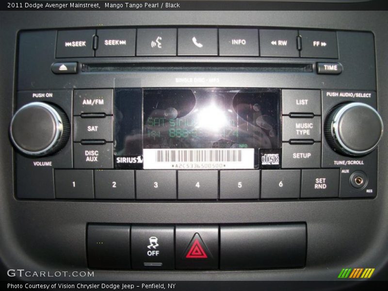 Mango Tango Pearl / Black 2011 Dodge Avenger Mainstreet