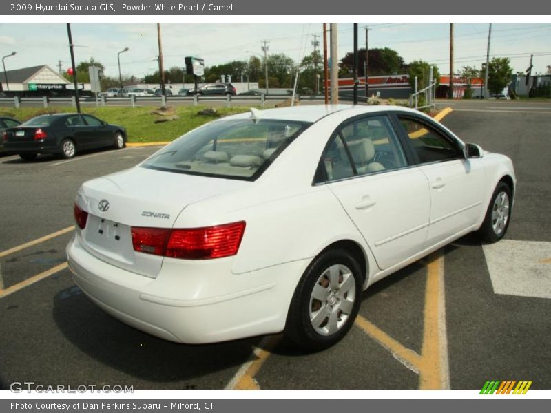 Powder White Pearl / Camel 2009 Hyundai Sonata GLS