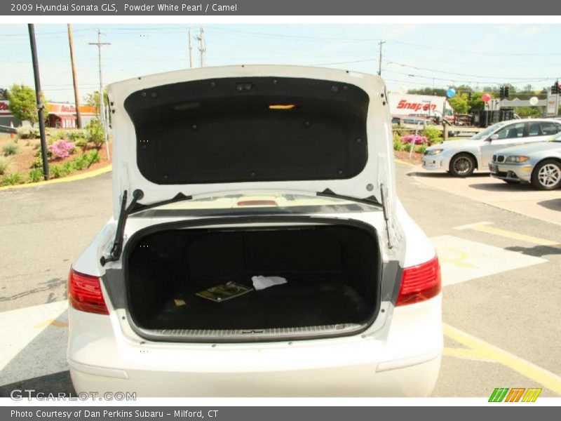Powder White Pearl / Camel 2009 Hyundai Sonata GLS