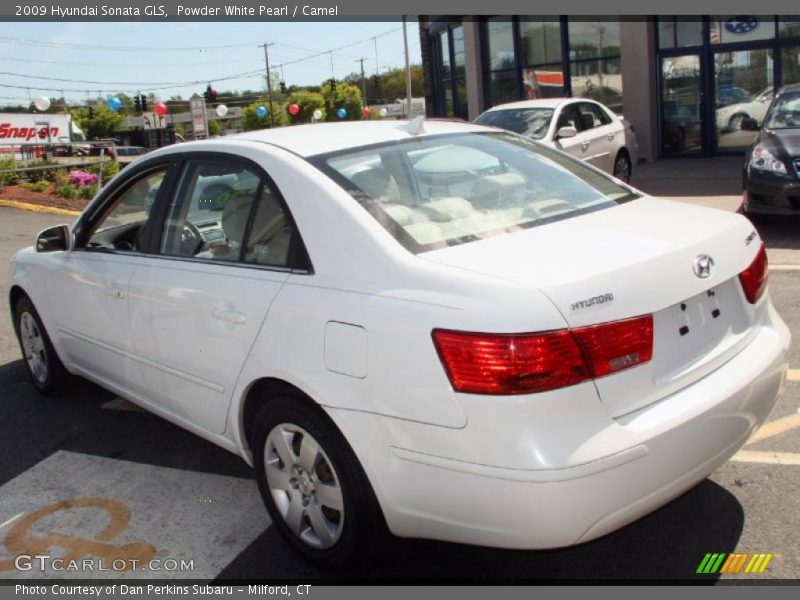 Powder White Pearl / Camel 2009 Hyundai Sonata GLS