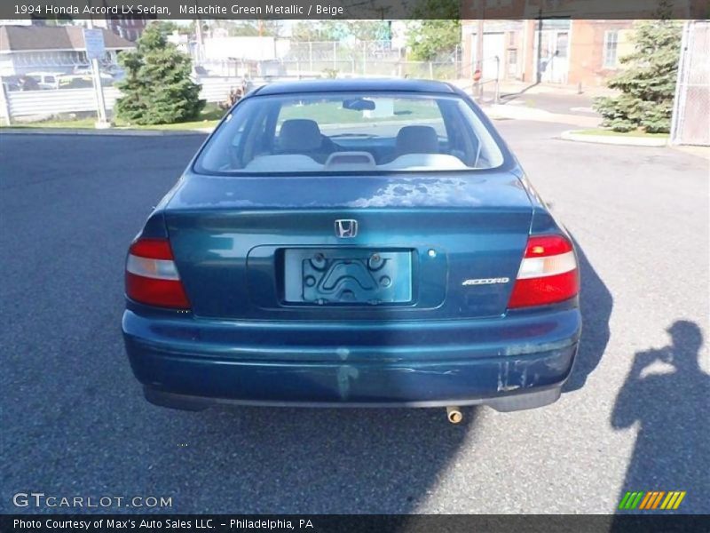 Malachite Green Metallic / Beige 1994 Honda Accord LX Sedan