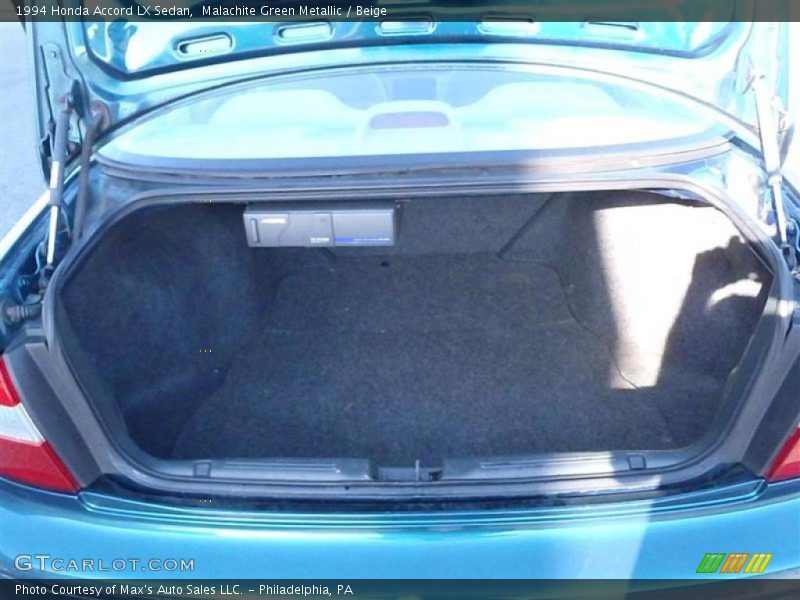 Malachite Green Metallic / Beige 1994 Honda Accord LX Sedan