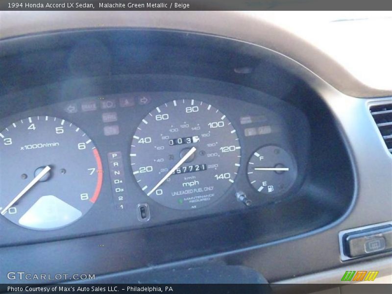 Malachite Green Metallic / Beige 1994 Honda Accord LX Sedan