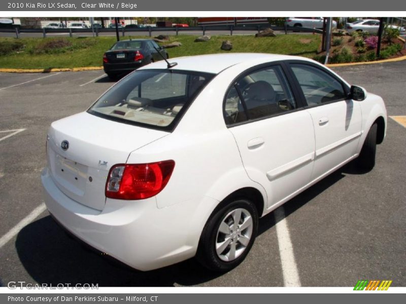 Clear White / Beige 2010 Kia Rio LX Sedan