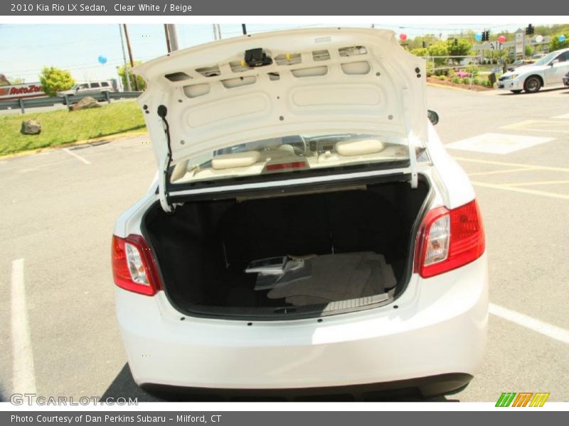 Clear White / Beige 2010 Kia Rio LX Sedan