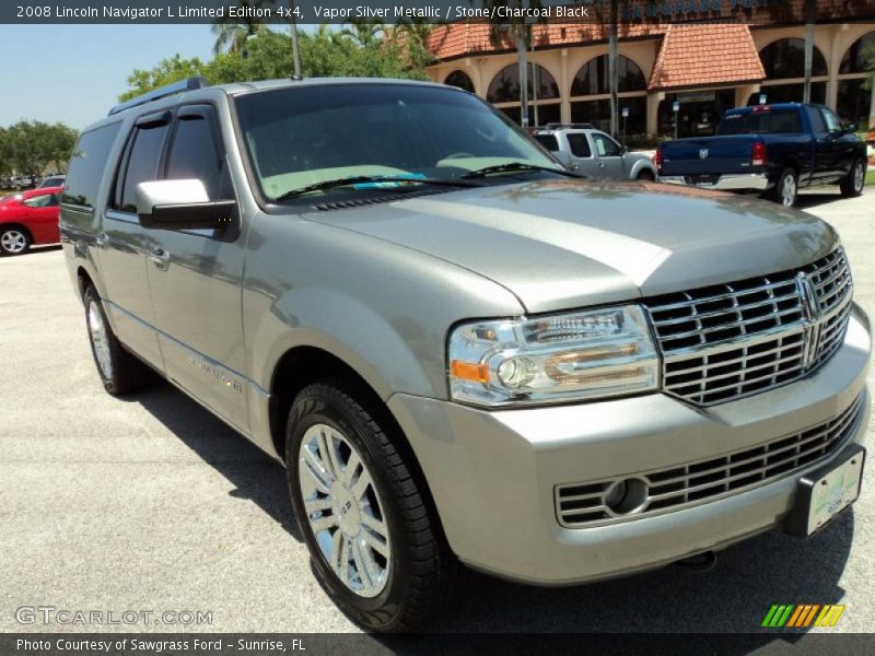 Vapor Silver Metallic / Stone/Charcoal Black 2008 Lincoln Navigator L Limited Edition 4x4