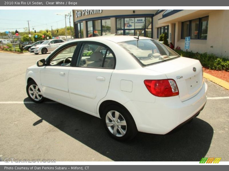 Clear White / Beige 2010 Kia Rio LX Sedan
