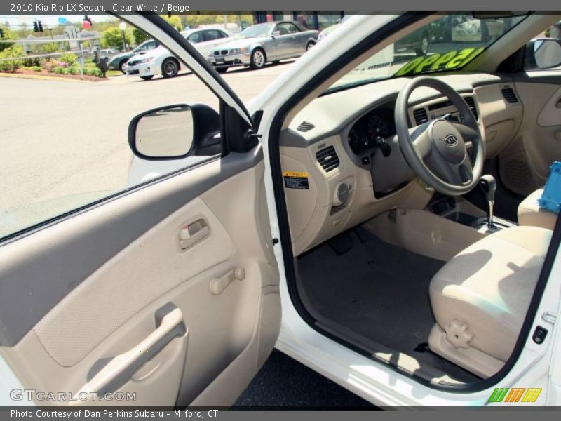 Clear White / Beige 2010 Kia Rio LX Sedan