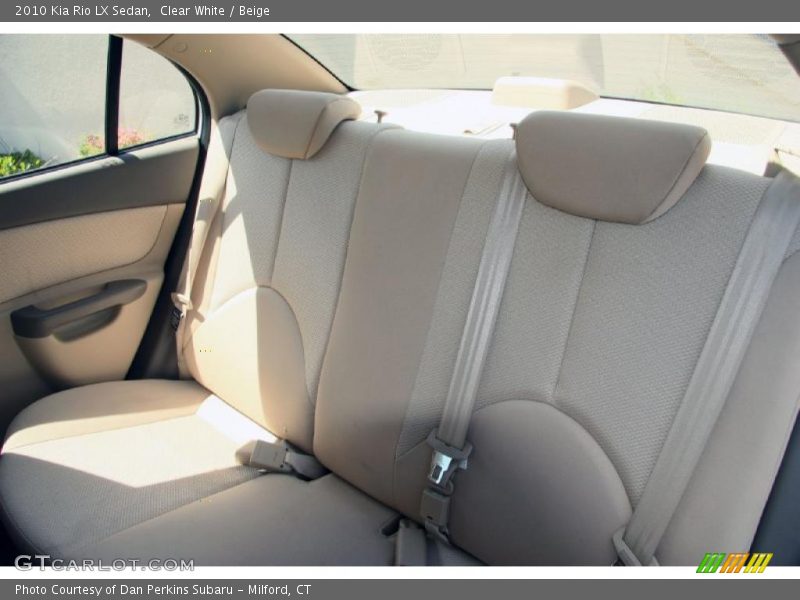 Clear White / Beige 2010 Kia Rio LX Sedan