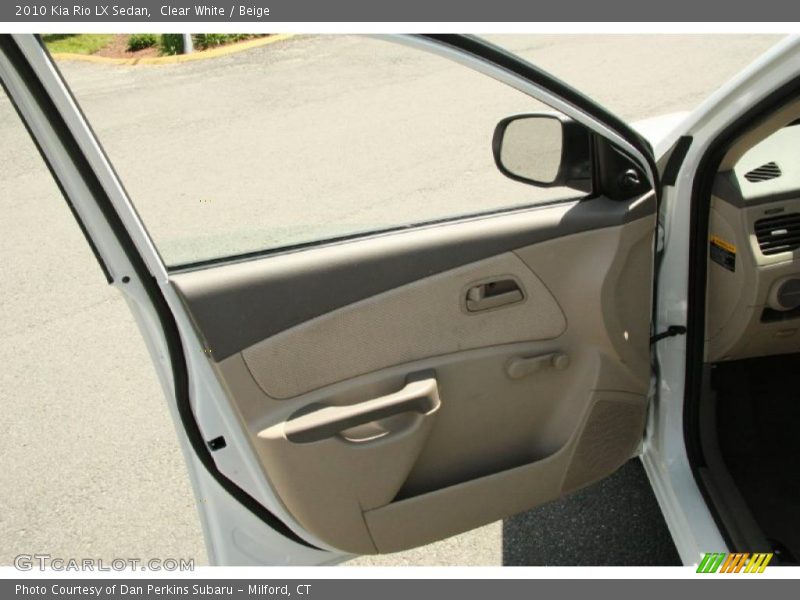 Clear White / Beige 2010 Kia Rio LX Sedan