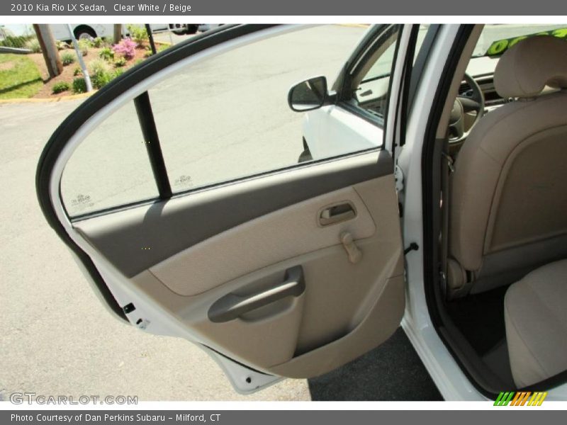 Clear White / Beige 2010 Kia Rio LX Sedan