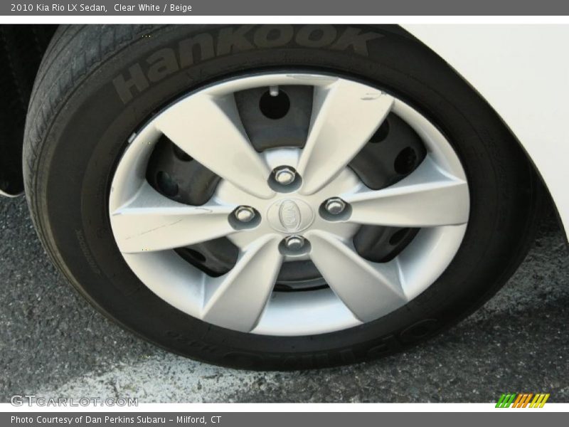 Clear White / Beige 2010 Kia Rio LX Sedan