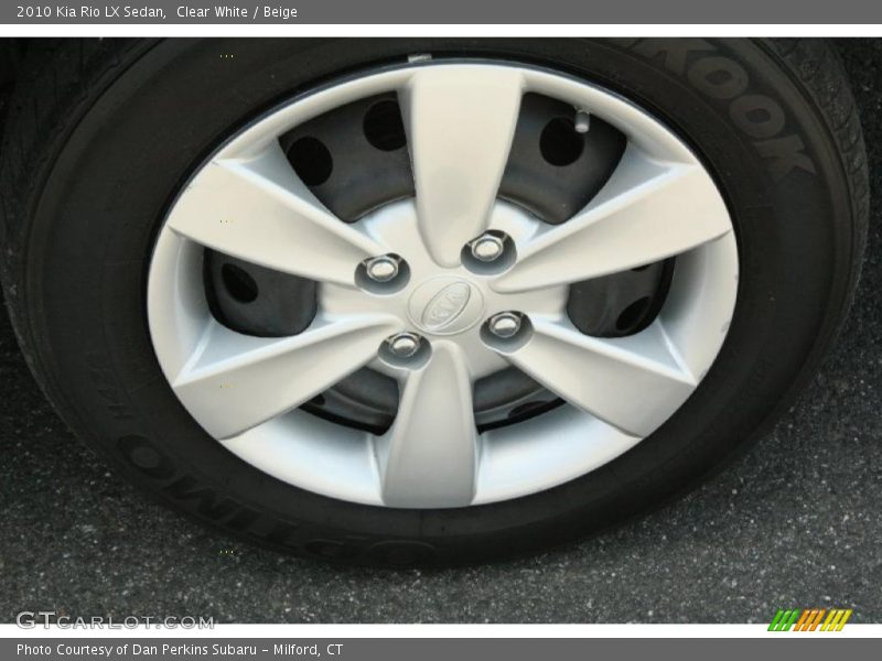 Clear White / Beige 2010 Kia Rio LX Sedan