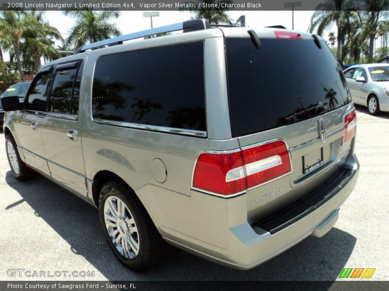 Vapor Silver Metallic / Stone/Charcoal Black 2008 Lincoln Navigator L Limited Edition 4x4