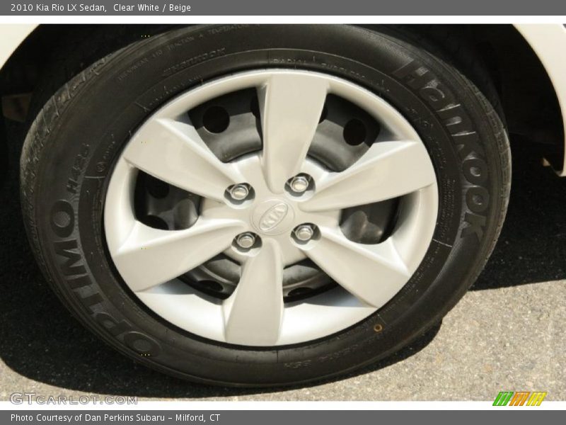 Clear White / Beige 2010 Kia Rio LX Sedan