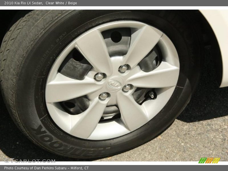Clear White / Beige 2010 Kia Rio LX Sedan