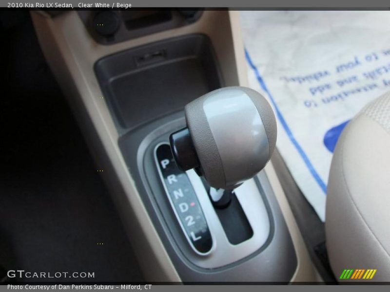 Clear White / Beige 2010 Kia Rio LX Sedan