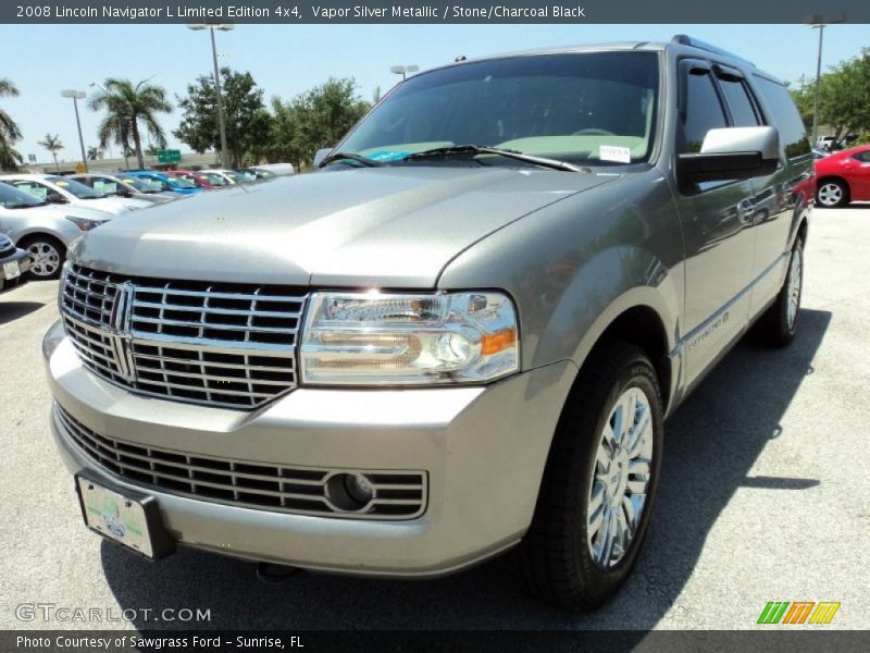 Vapor Silver Metallic / Stone/Charcoal Black 2008 Lincoln Navigator L Limited Edition 4x4