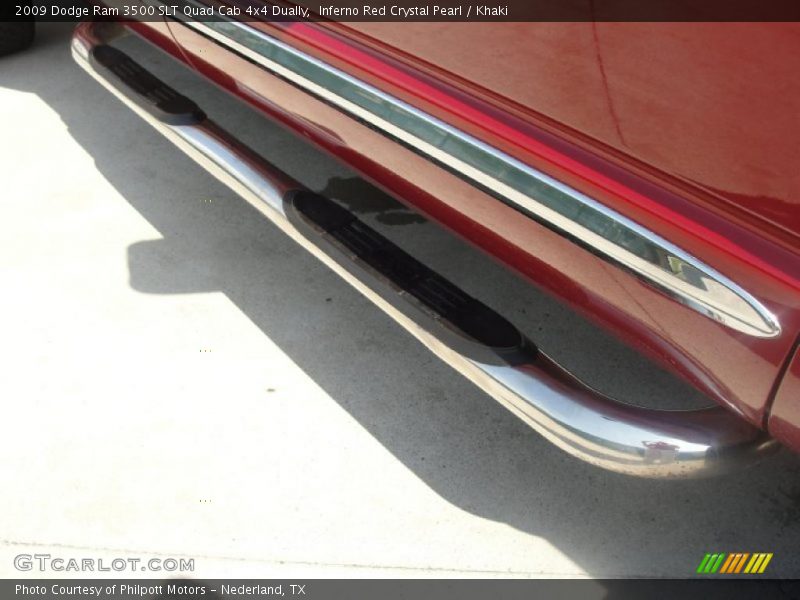 Inferno Red Crystal Pearl / Khaki 2009 Dodge Ram 3500 SLT Quad Cab 4x4 Dually