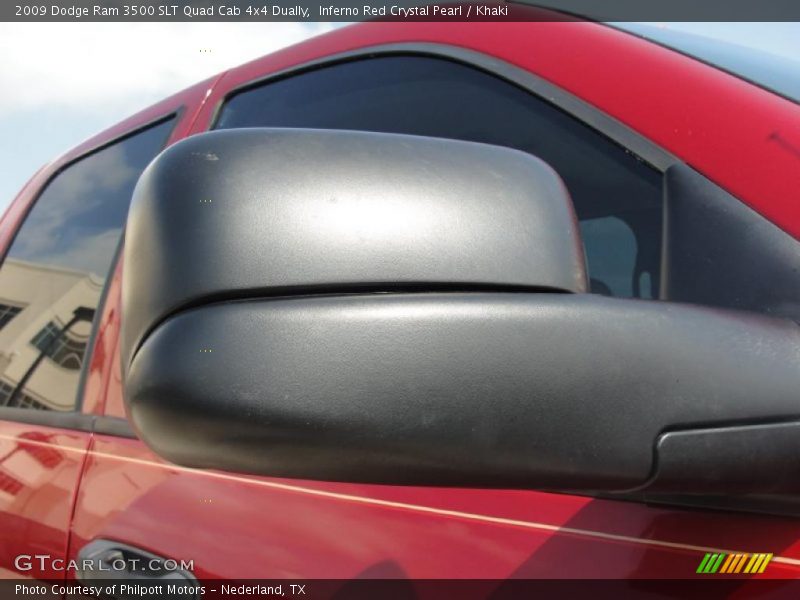Inferno Red Crystal Pearl / Khaki 2009 Dodge Ram 3500 SLT Quad Cab 4x4 Dually
