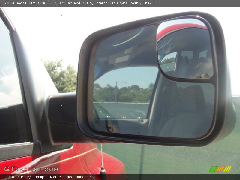 Inferno Red Crystal Pearl / Khaki 2009 Dodge Ram 3500 SLT Quad Cab 4x4 Dually
