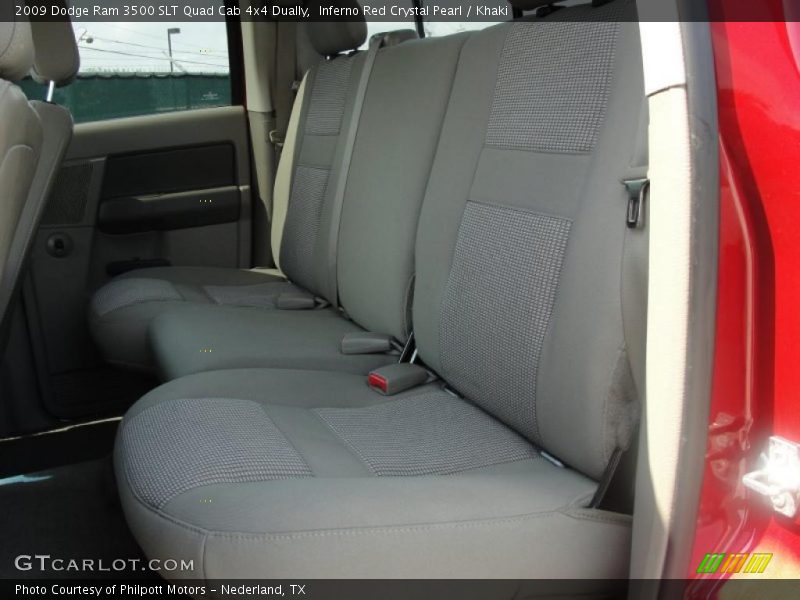 Inferno Red Crystal Pearl / Khaki 2009 Dodge Ram 3500 SLT Quad Cab 4x4 Dually