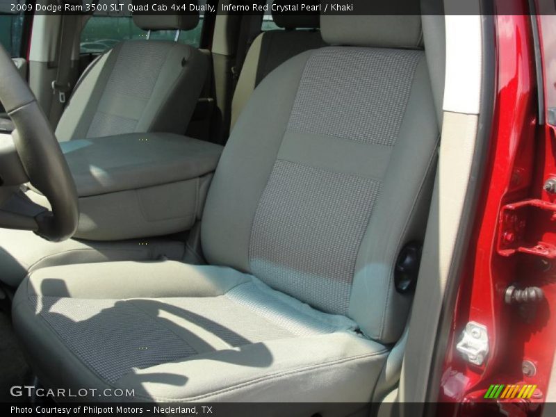 Inferno Red Crystal Pearl / Khaki 2009 Dodge Ram 3500 SLT Quad Cab 4x4 Dually
