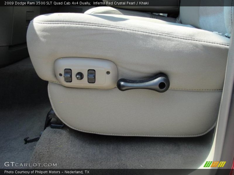 Inferno Red Crystal Pearl / Khaki 2009 Dodge Ram 3500 SLT Quad Cab 4x4 Dually