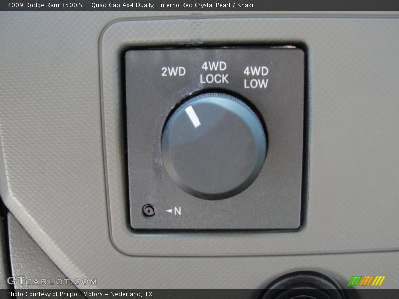 Inferno Red Crystal Pearl / Khaki 2009 Dodge Ram 3500 SLT Quad Cab 4x4 Dually