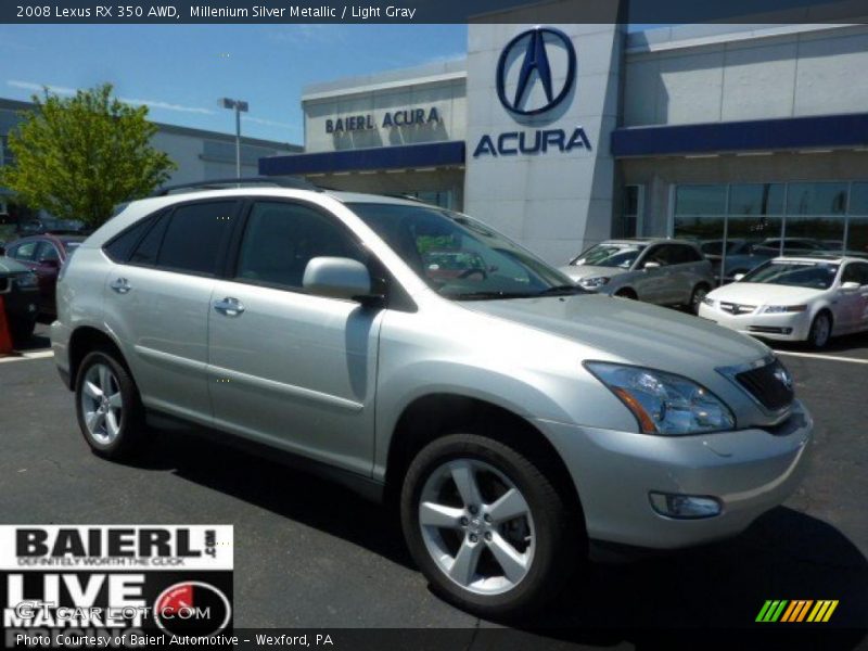 Millenium Silver Metallic / Light Gray 2008 Lexus RX 350 AWD