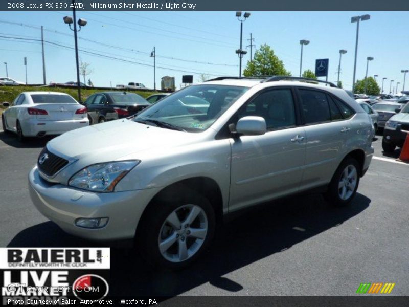 Millenium Silver Metallic / Light Gray 2008 Lexus RX 350 AWD
