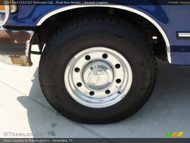 Royal Blue Metallic / Medium Graphite 1997 Ford F250 XLT Extended Cab