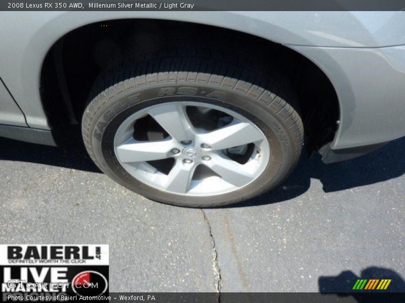 Millenium Silver Metallic / Light Gray 2008 Lexus RX 350 AWD