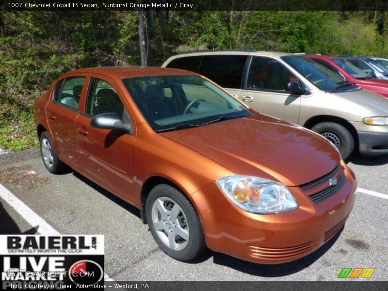 Sunburst Orange Metallic / Gray 2007 Chevrolet Cobalt LS Sedan