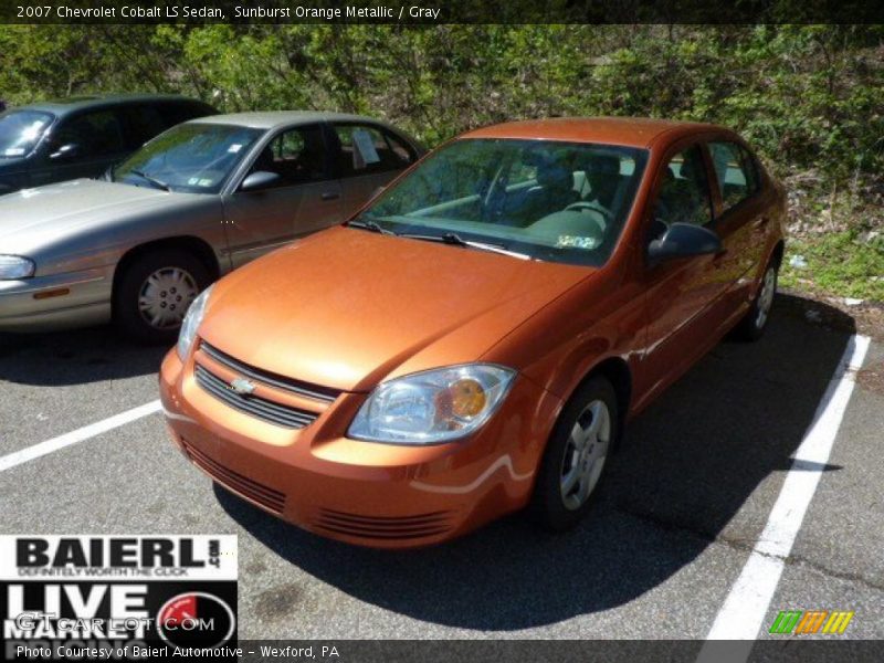 Sunburst Orange Metallic / Gray 2007 Chevrolet Cobalt LS Sedan