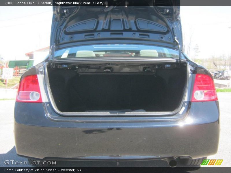 Nighthawk Black Pearl / Gray 2008 Honda Civic EX Sedan