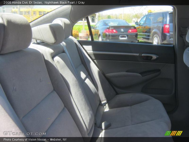 Nighthawk Black Pearl / Gray 2008 Honda Civic EX Sedan